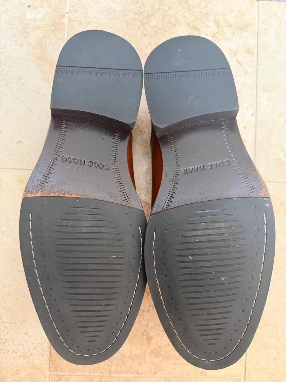 Cole Haan Tan Leather Derby Shoes